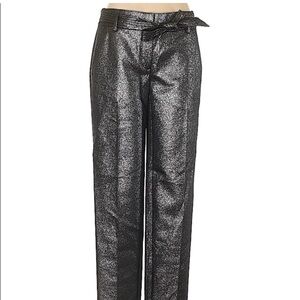 LOFT Black Metallic Holiday Pants 2P